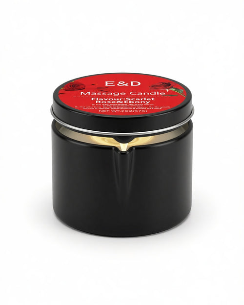 Essential Oil Massage Candle with Pour Spout, 57 g, product photo on a white background.