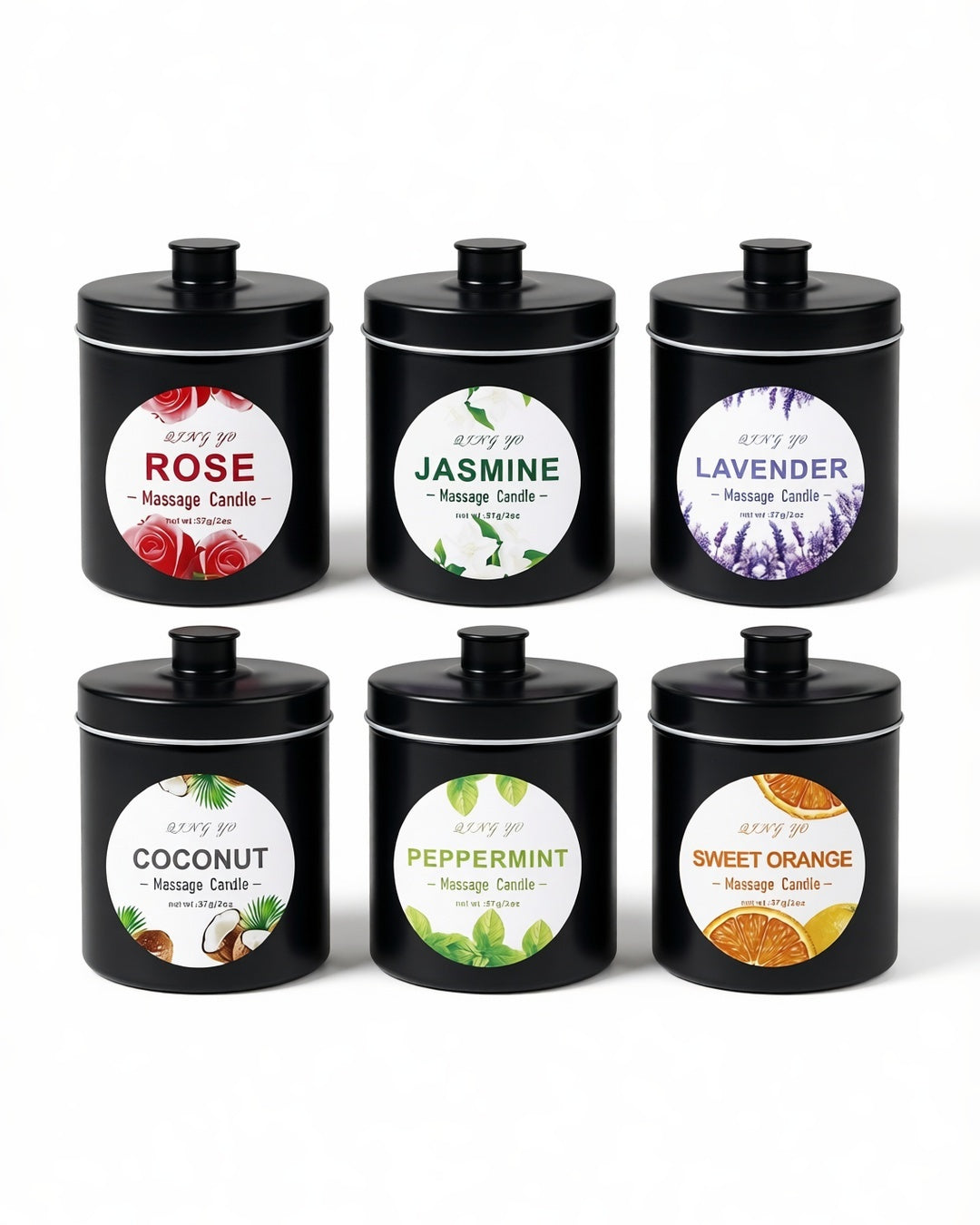 Low-Temperature Soy Wax Massage Candle, product photo on a white background.